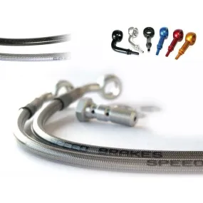 Durite de frein avant d'aviation SPEEDBRAKES inox/raccord bleu Kawasaki Z 900
