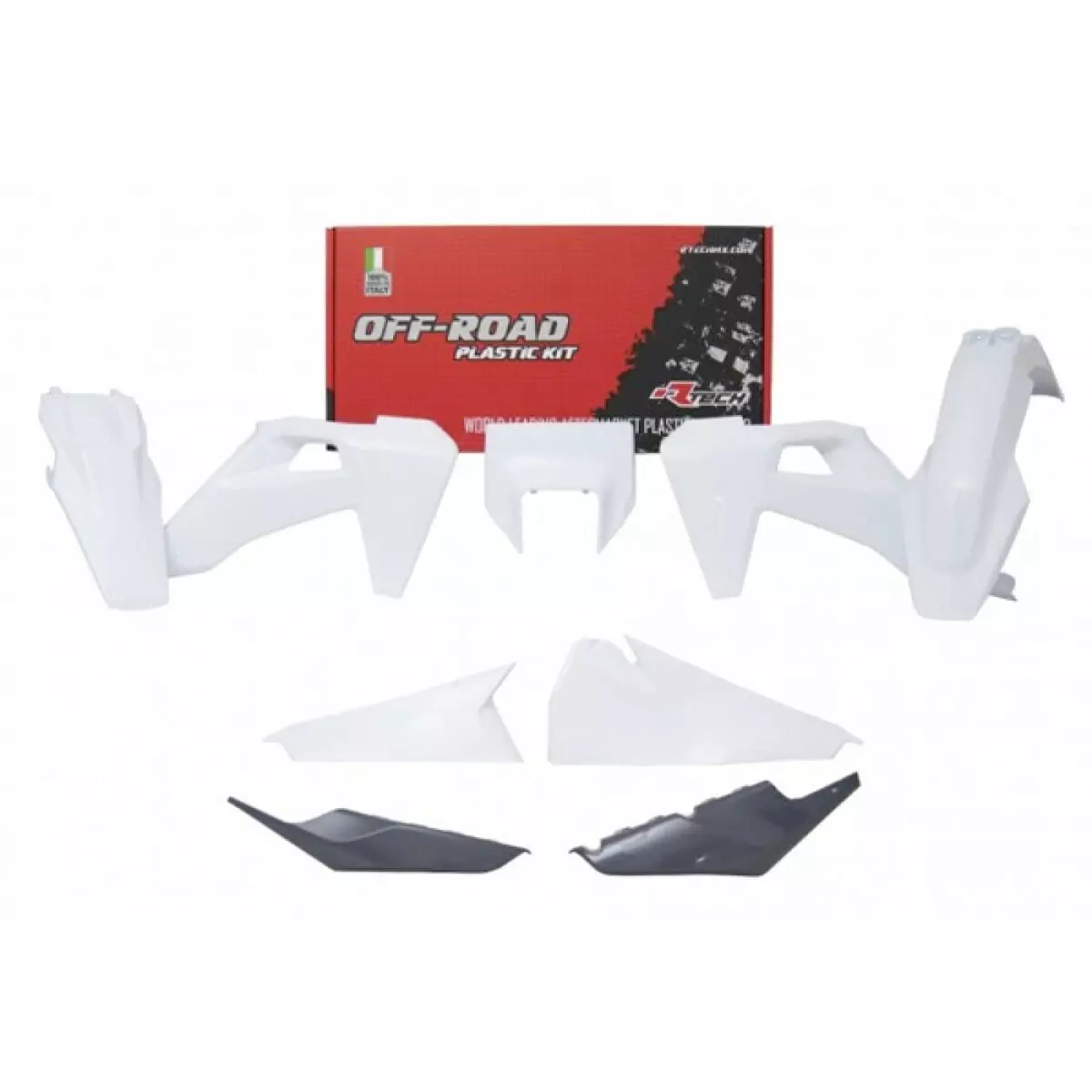 Kit Plastiques 6 P Rtech Blanc Gris Anthracite RKITHSQOEM520 - Kit plastique