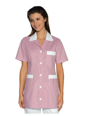Tunique Médicale Manches Courtes Marbella Rayé Rose Blanc